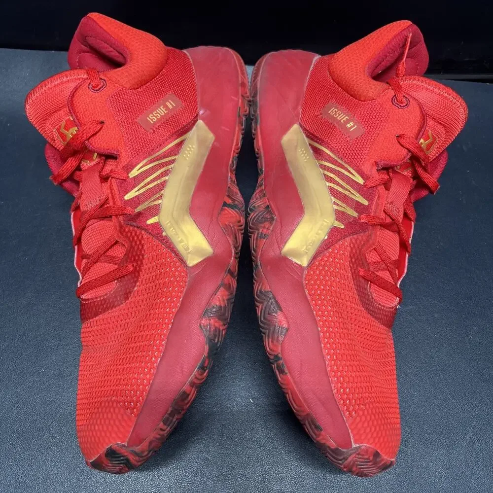 Adidas D.O.N. Issue 1 Iron Spider Marvel Red Gold Men's Size 13 EG0490 Spiderman